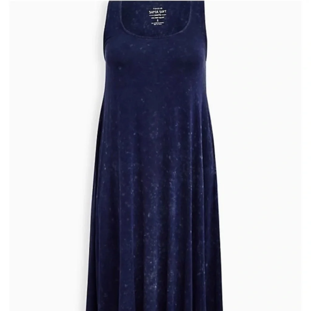 NWT Torrid size 1 blue wash midi dress - Picture 1 of 9